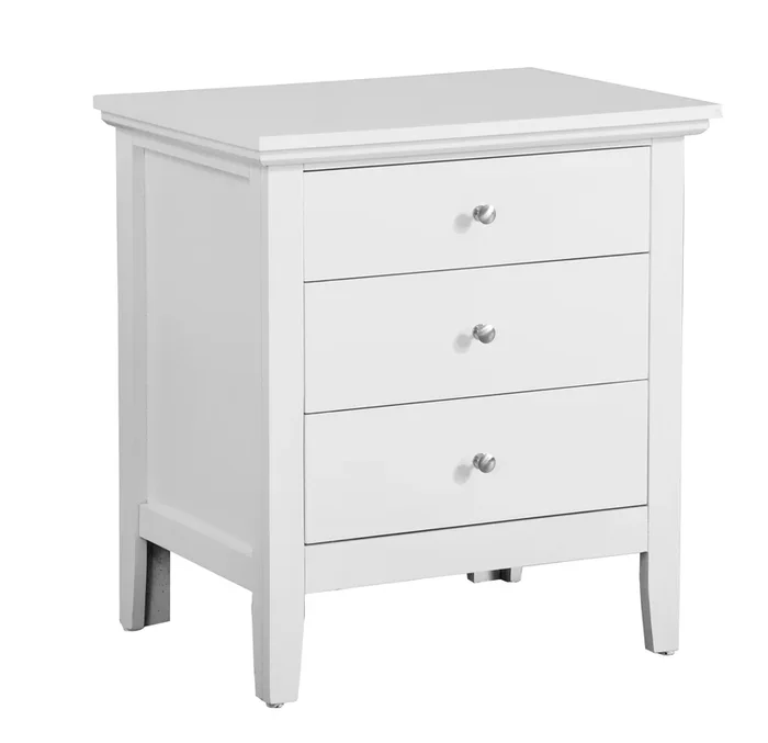 Glory Hammond G5490-N 3 Drawer Nightstand , White G5490-N