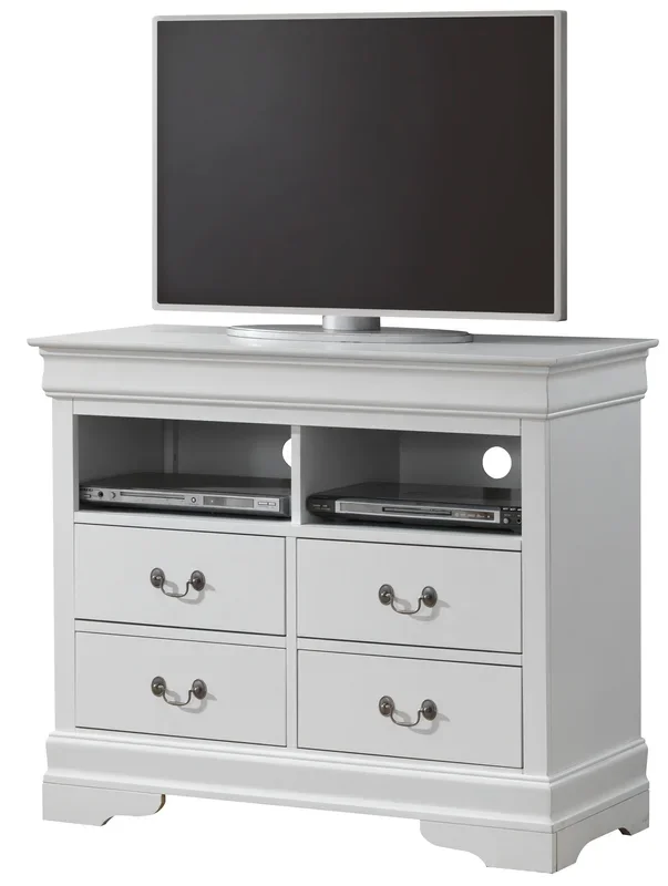 Glory Louis Phillipe G3190-TV Media Chest , White G3190-TV