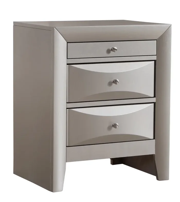 Glory Marilla G1503-N Nightstand , Silver Champagne G1503-N