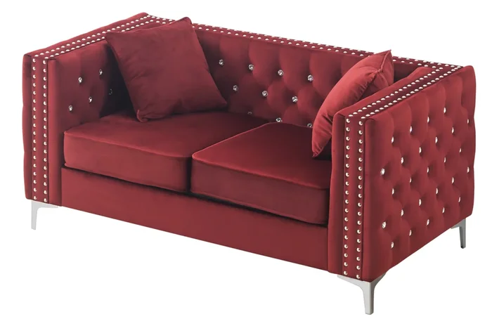 Glory Paige G826A-L Loveseat , BURGUNDY G826A-L