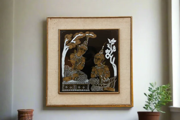 Gold Leaf Thai Dancers on Silk (Trade)