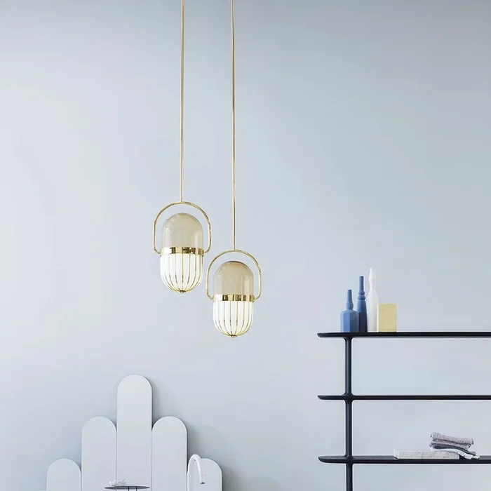 Gold Rustic Caged Ceiling Pendant