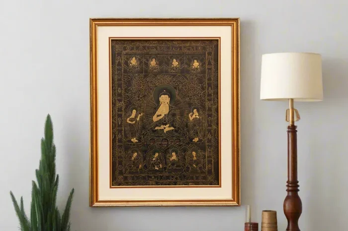 Golden Buddha Antique Tibetan Thangka (Trade)