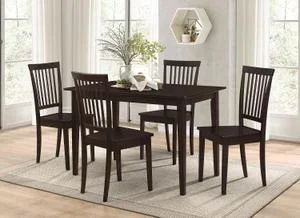 Gomez 5-piece Rectangular Dining Table Set Cappuccino