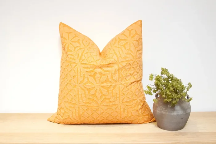 Grandis Yellow Handmade Pillow Cover