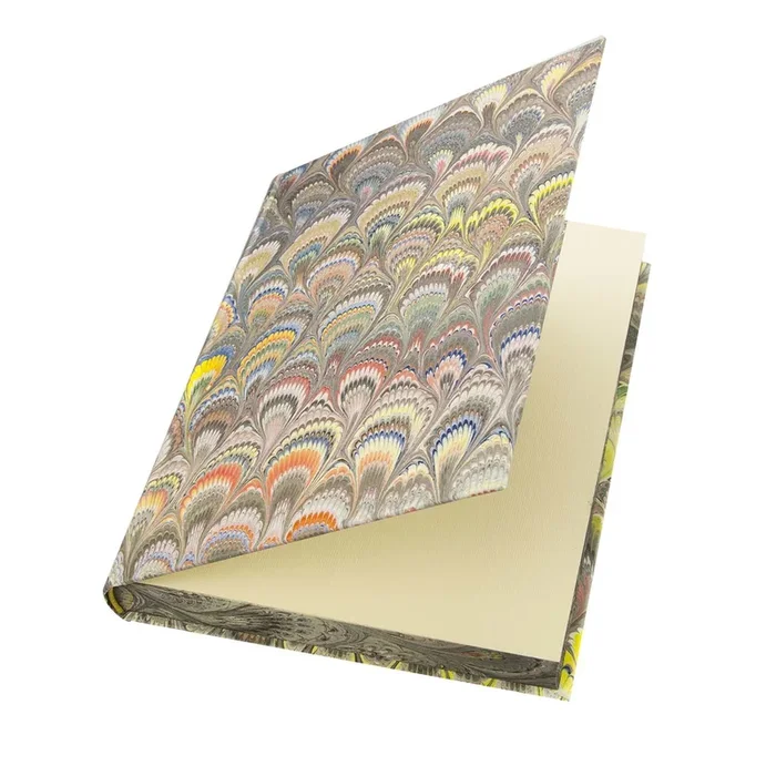 Gray and Blue Peacock Notebook