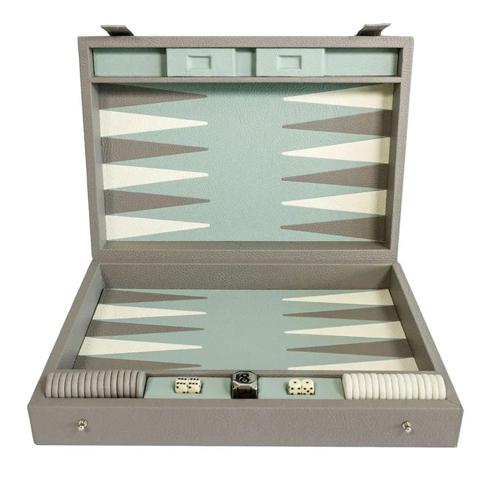 Grey Backgammon Box Game