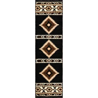 Hacienda Black Rug – 2 x 7