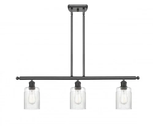 Hadley – 3 Light – 36 inch – Oil Rubbed Bronze – Stem hung – Island Light (3442|516-3I-OB-G342-LED)