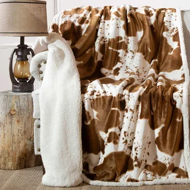 Hair on Hide Sherpa Throw