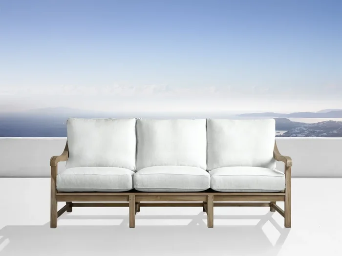 Hamptons Outdoor Deep Sofa in Weathered Fawn