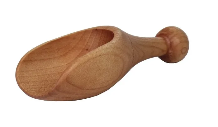Hand Carved Wood Turned Scoop In-Stock
