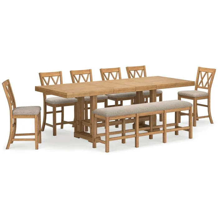 Havonplane 8-Piece Counter Dining Set with Bench
