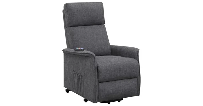 Herrera Upholstered Power Lift Massage Chair Charcoal