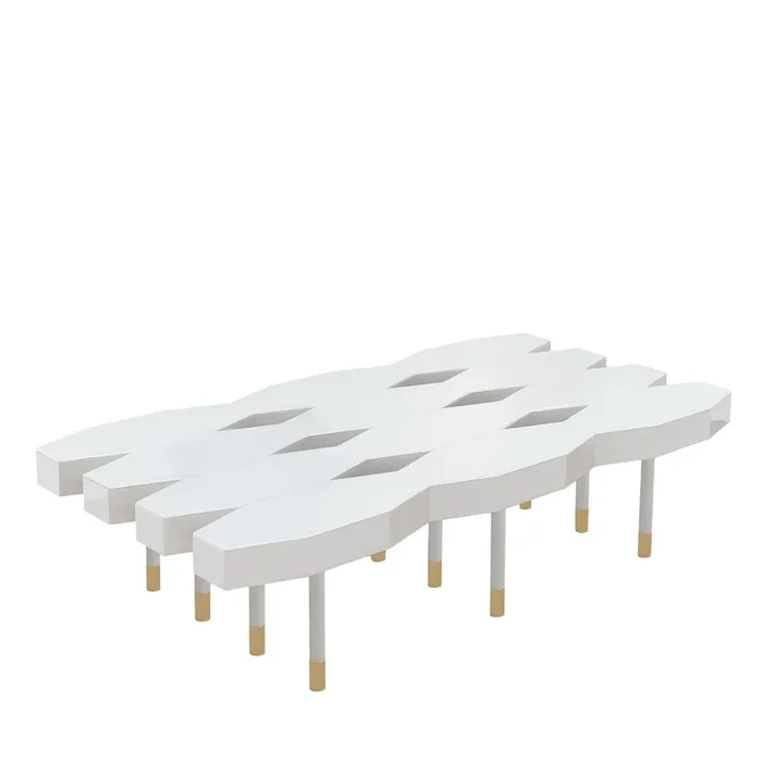 Hexagonal Matte White Coffee Table