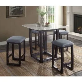 Hilma Marble Top Pub Table Set