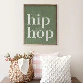 Hip Hop Green Framed Wall Sign