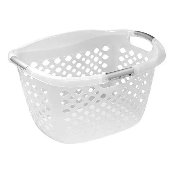 Home Logic 1.75 Bu Hip Hugger Laundry Basket Clear