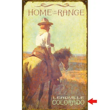 Home on the Range Personalized Sign – 14 x 24