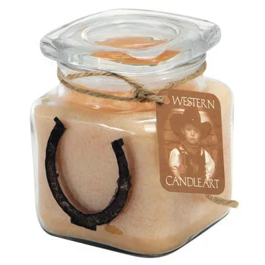 Horseshoe Candle Art Jar