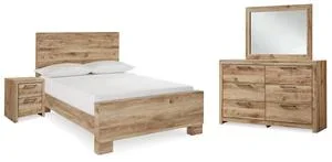 Hyanna Full Panel Bed, Dresser, Mirror and Nightstand