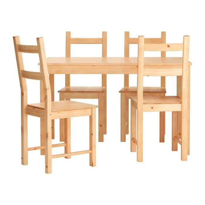 Ikea Wooden Dining Table w/ 4 Wooden Chairs