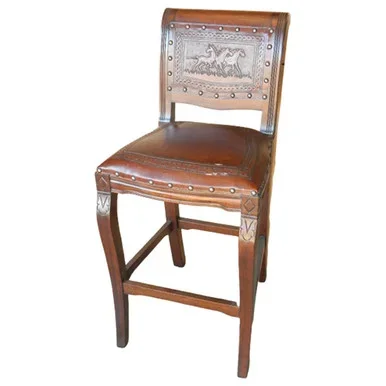 Imperial Barstool – Running Horses & Rustic