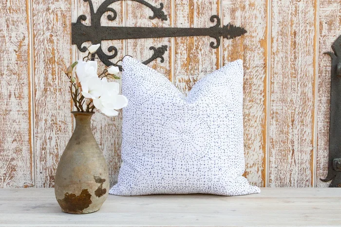 Indigo Filanan Kantha Small Pillow Cover II