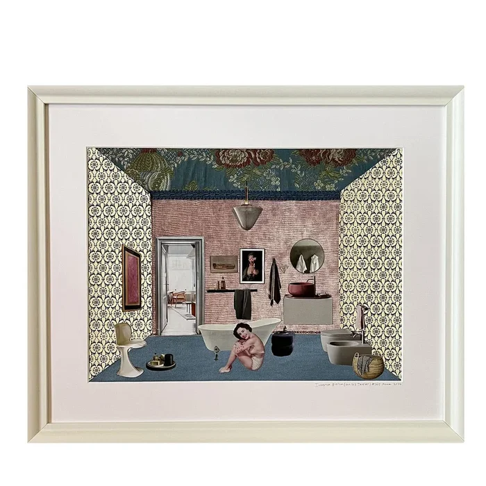 Interno Giorno with Liz Taylor Collage with Recycled Materials