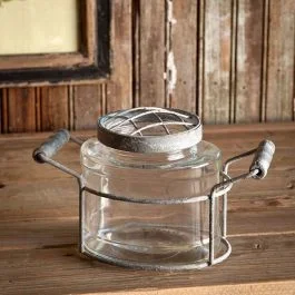 Jar Vase Caddy With Grid Lid