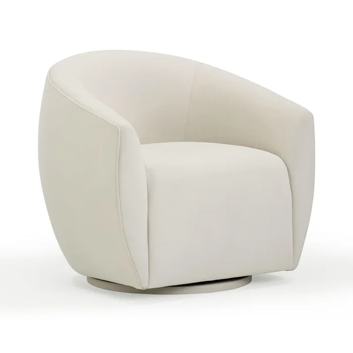 Jordan Cream Velvet Swivel Chair