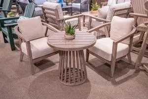 Joy Lagoon Outdoor Chairs With Cushions/table (set of 3)