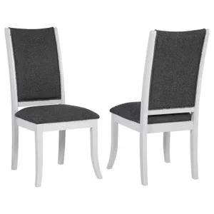 Judd Upholstered Dining Side Chair Pearl White (set of 2)