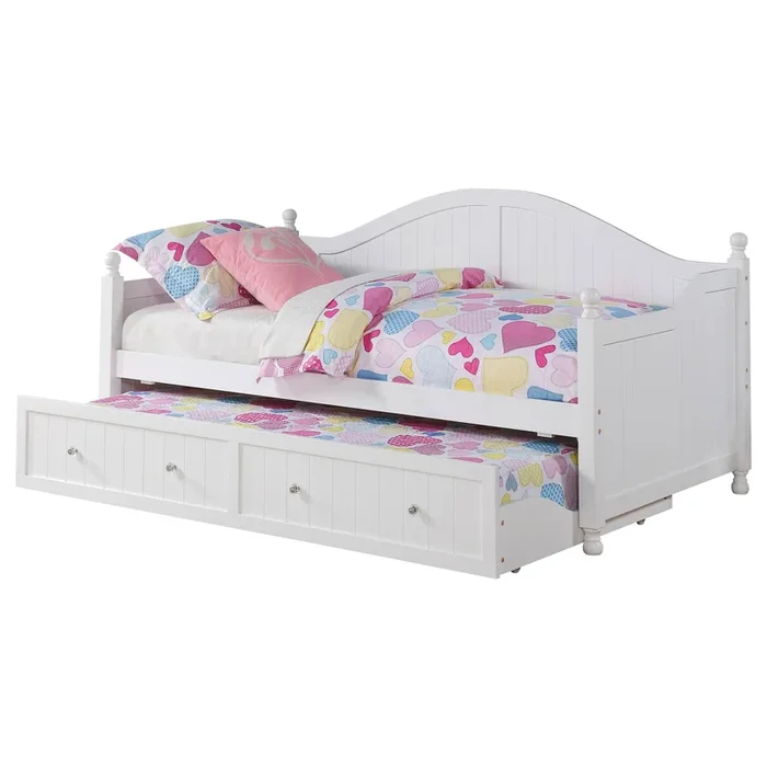 Julie Ann Wood Daybed with Trundle White