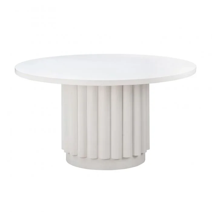 Kali 55″ White Round Dining Table