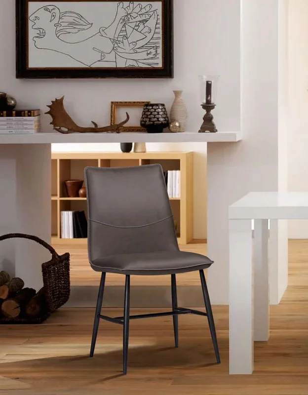 Kara Scoop-style Modern Dining Chair in Latte