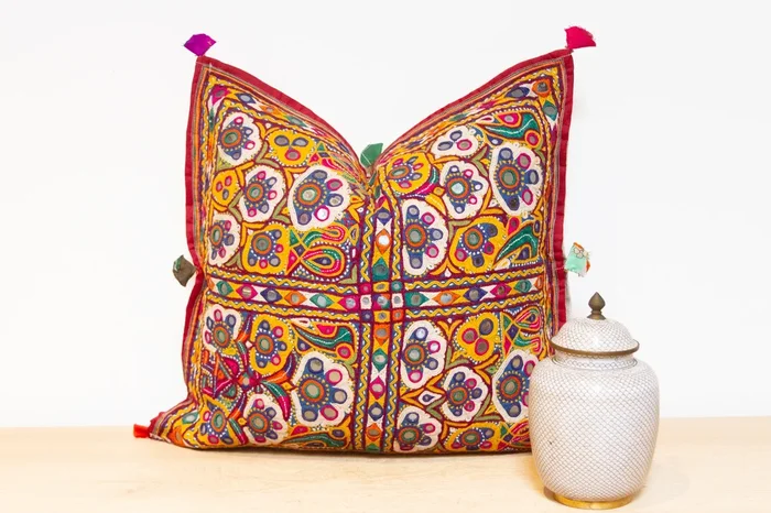 Karni Rajasthani Embroidered Decorative Pillow