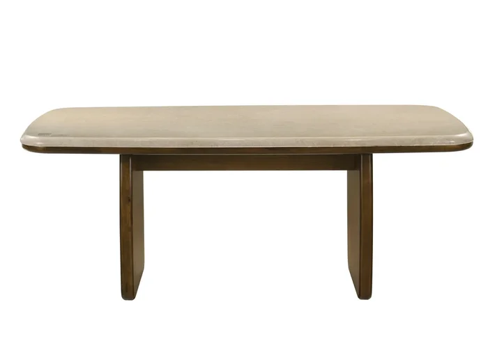 Kasha Rectangular Dining Table with Natural Marble Top