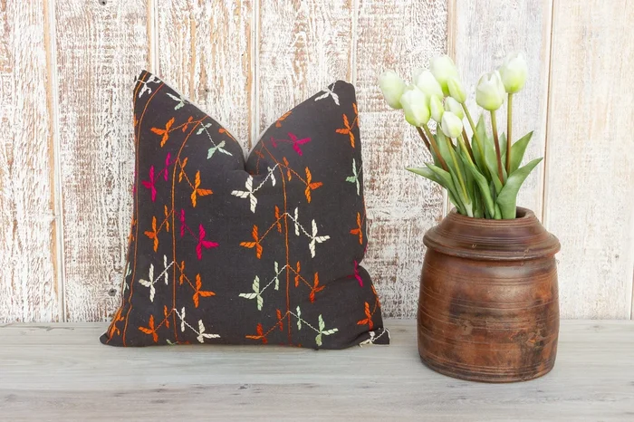 Khusi Antique Indian Folk Pillow Cover