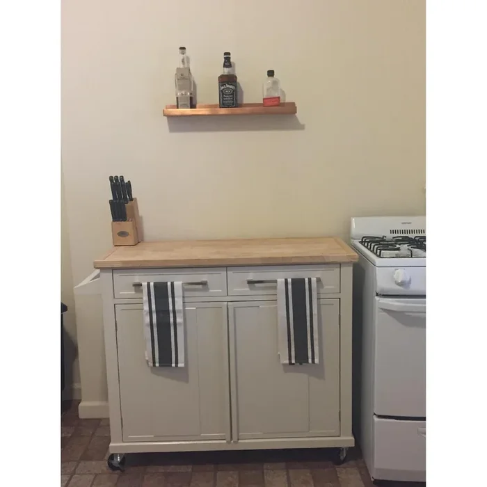 Kitchen Island w/ Butcher Block Countertop