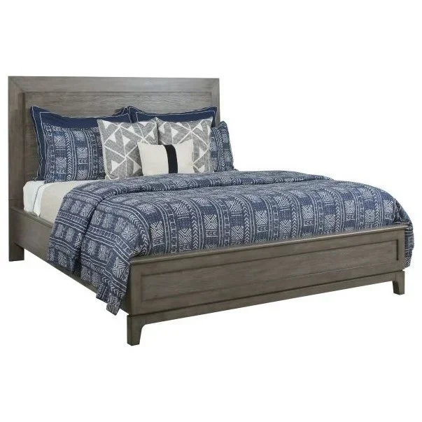 Kline California King Solid Wood Panel Bed and LED Lighting