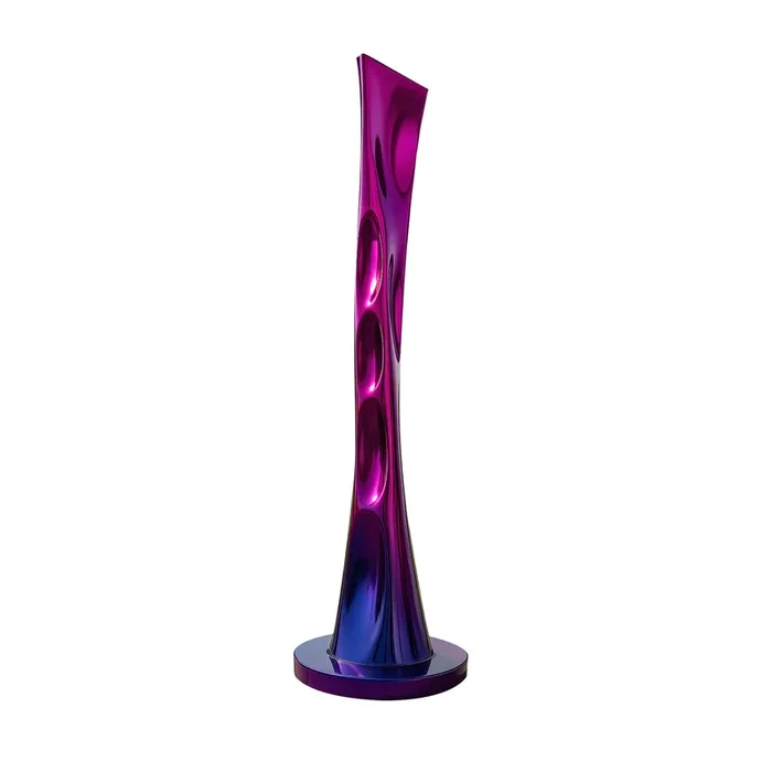 Koilos Concave Purple Polished Stainless Steel Sculpture