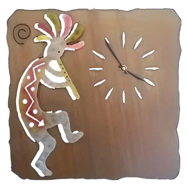 Kokopelli Playing Flute Wall Clock