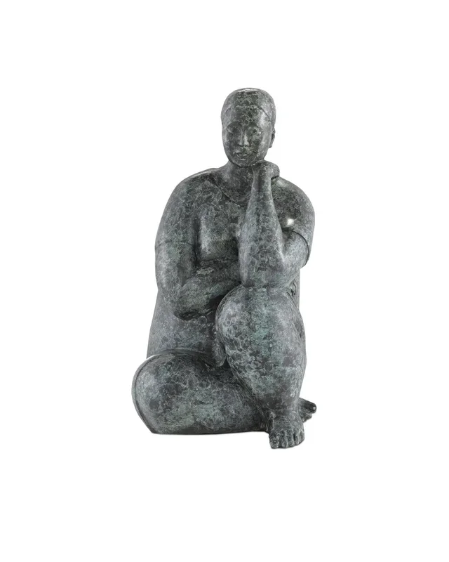 Lady Meditating Bronze