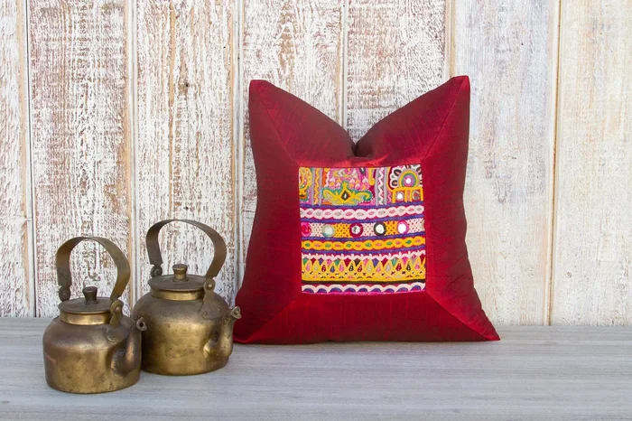 Lalu Indian Silk Decorative Pillow Cover