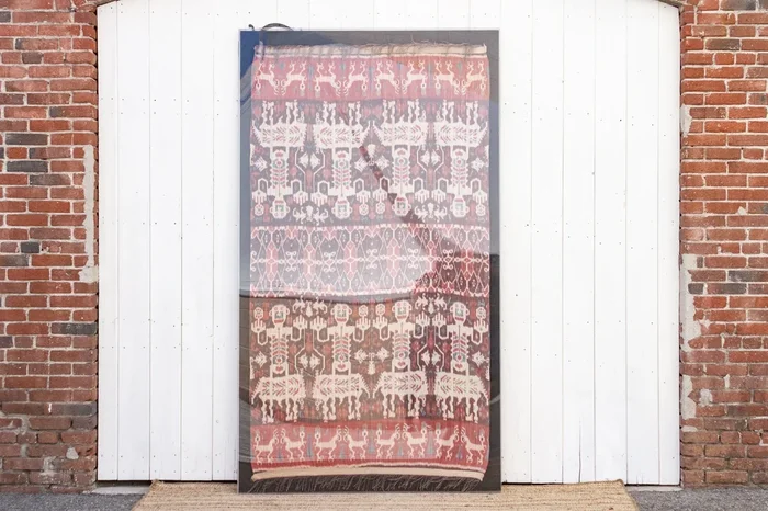 Large Antique Framed Sumatran Ikat (Trade)