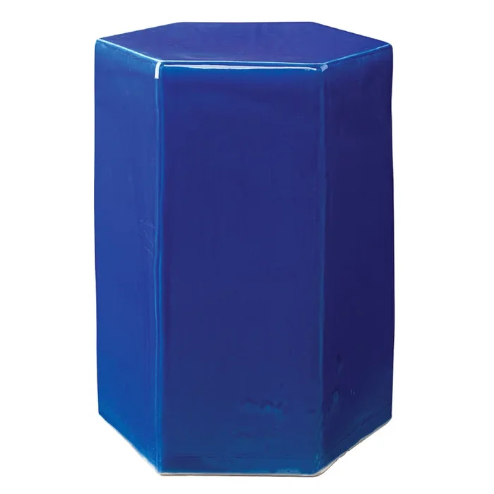 Large Porto Ceramic Accent Table – Cobalt Blue