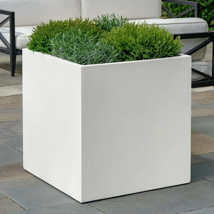 Large Square Lightweight Planter – Chalk Lite