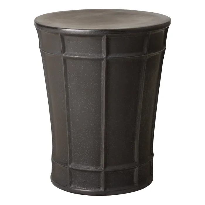 Large Varro Stool/Table with a Gunmetal Glaze