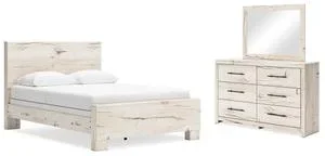 Lawroy Queen Panel Bed, Dresser and Mirror